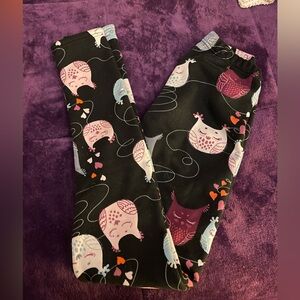 Charming ladies Owl Leggings - Blue and Pink